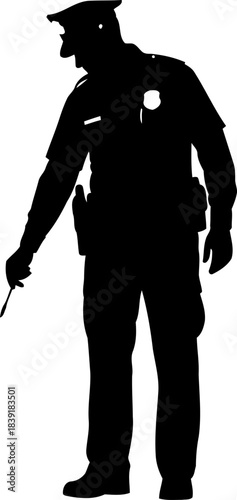 civic watch a dedicated silhouette symbolizing public trust and community vigilance, isolated on transparent background