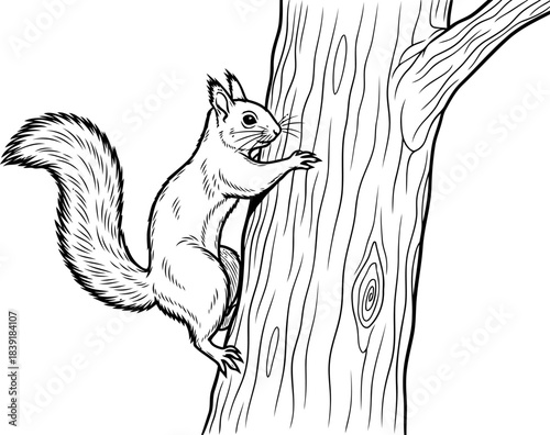 forest acrobats nimble spirit of the wildwood, ascending with grace, isolated on transparent background