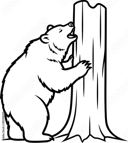 forests voice bears instinctive roar resonating through untamed wilderness, isolated on transparent background