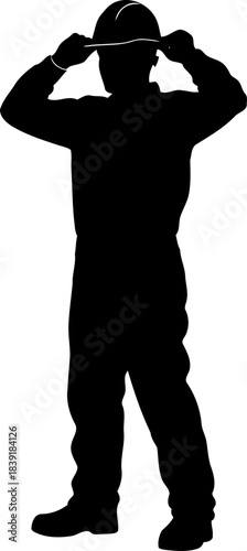 gearing up for duty a symbol of professional readiness and workplace safety, isolated on transparent background