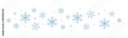Snowflakes set with winter cold elements for seasonal and holiday design