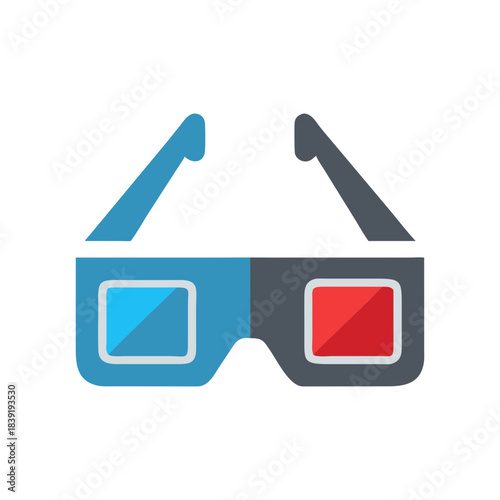 Classic anaglyph 3d glasses for immersive movie watching and entertainment