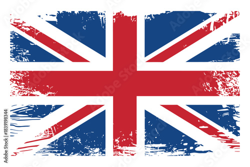 Distressed union jack flag a grunge style vector illustration of the british national symbol