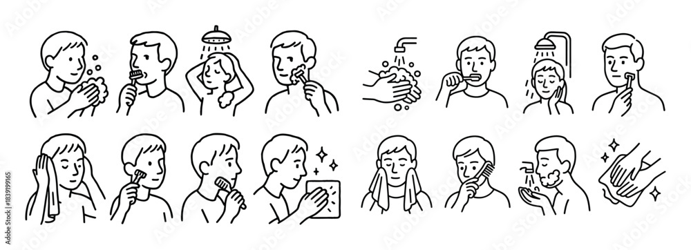 Obraz premium Personal Hygiene Icons
