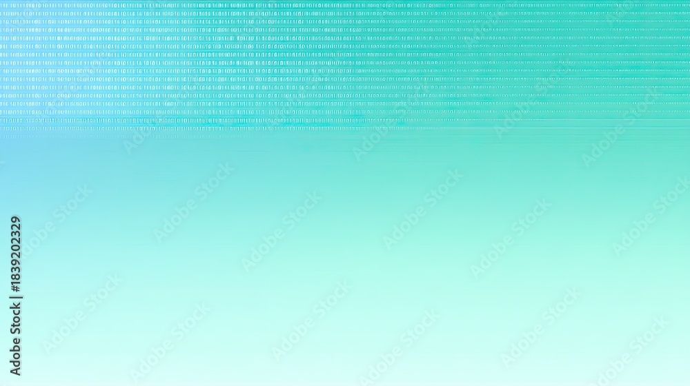 Naklejka premium Abstract digital background featuring a gradient of blue and teal colors with a pattern of binary code creating a futuristic technological atmosphere