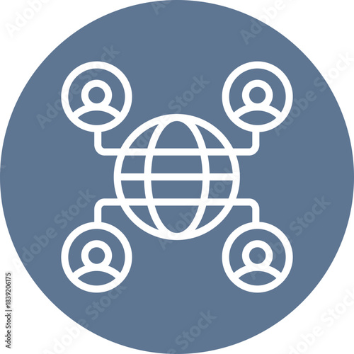 Global networks icon for data base network, business, website, application, printing, document, poster design, etc