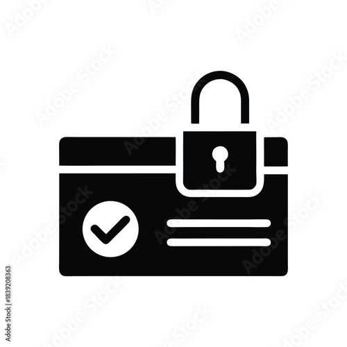 Secure access card authorization is indicated by a prominent check mark symbol