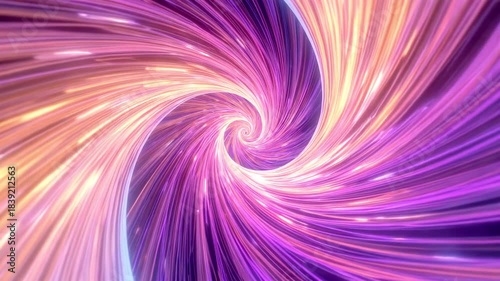 Vibrant abstract vortex of swirling pink and purple light streaks forming a dynamic energetic spiral pattern with glowing motion effects