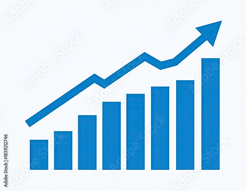 Blue chart showing upward trend (1) Free Download Blue chart showing upward trend (1) - GFXLoad