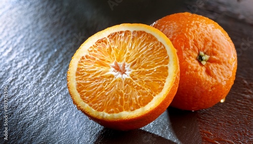 Close Up Of A Juicy Orange Half