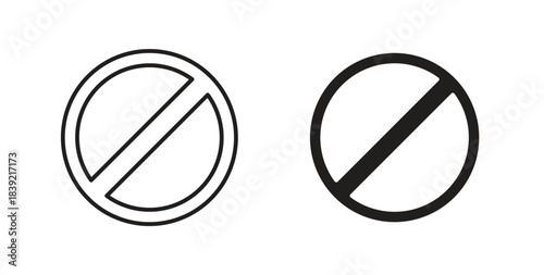 Forbidden icons in line designs. solid silhouette style in black