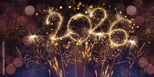 Photography happy new year, new year's eve, silvester, new years eve, celebration greeting c