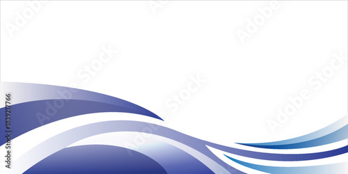 Abstract Blue Wave Design With Flowing Ribbons for Modern Technology and Corporate Backgrounds