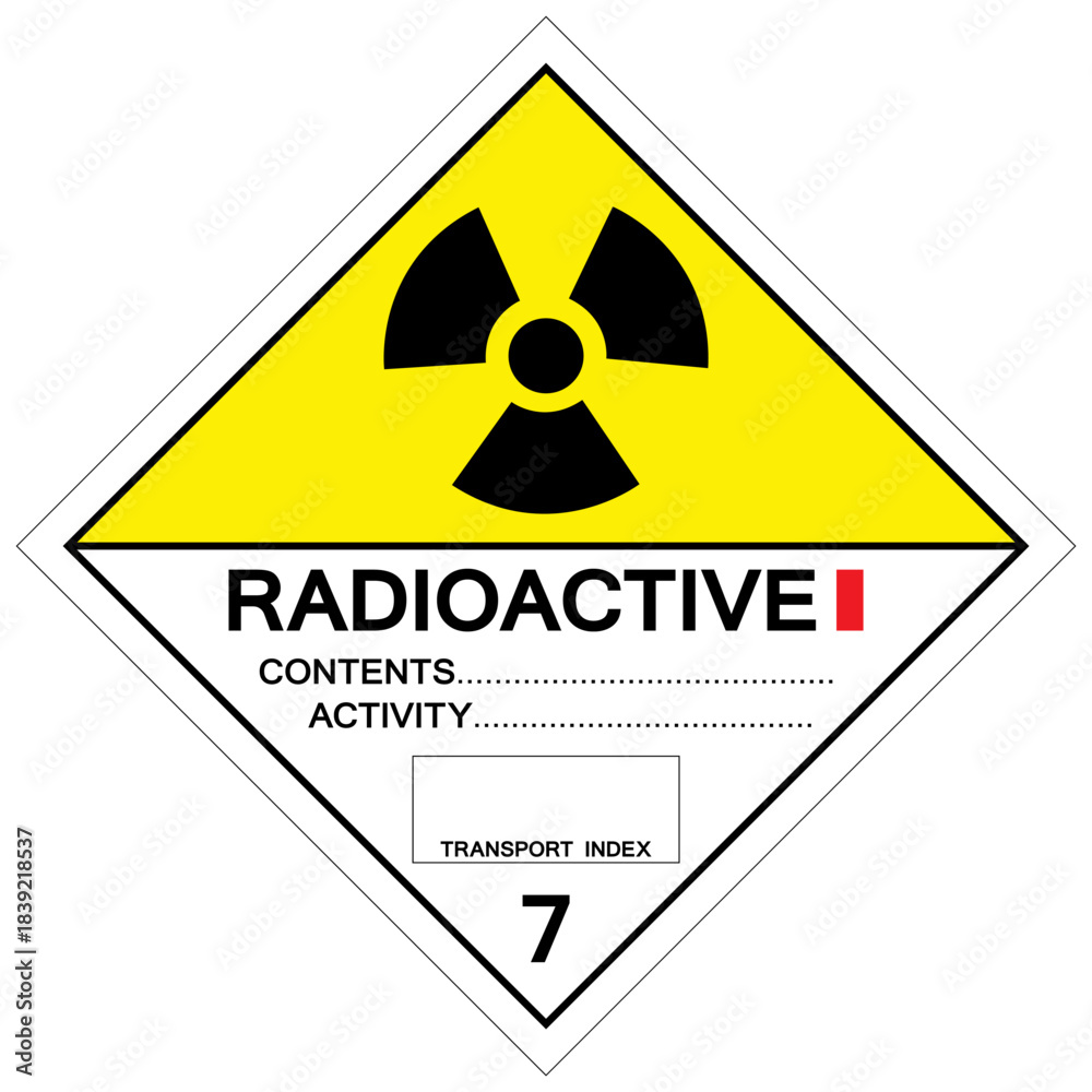 Fototapeta premium Radioactive I Symbol Sign, Vector Illustration, Isolate On White Background, Label.EPS10