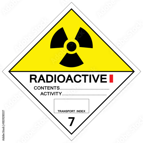 Radioactive I Symbol Sign, Vector Illustration, Isolate On White Background, Label.EPS10