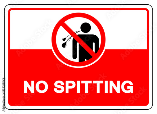No Spitting Symbol Sign, Vector Illustration, Isolate On White Background Label.EPS10
