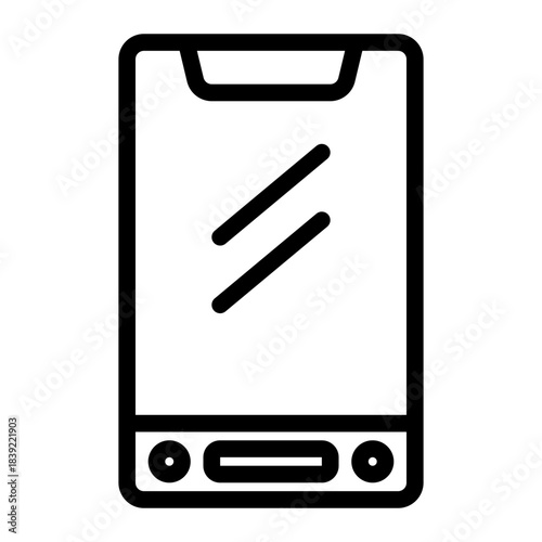Mobile Phone Telephone Call Icon from Curriculum Vitae Icon Collection (Outline style)