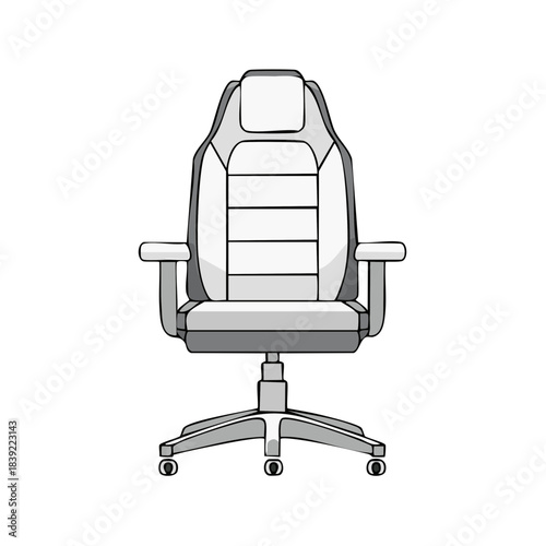 Ergonomic Rolling Office Chair with Adjustable Height and Supportive Design for Computer Gaming or Home Workspace Comfort