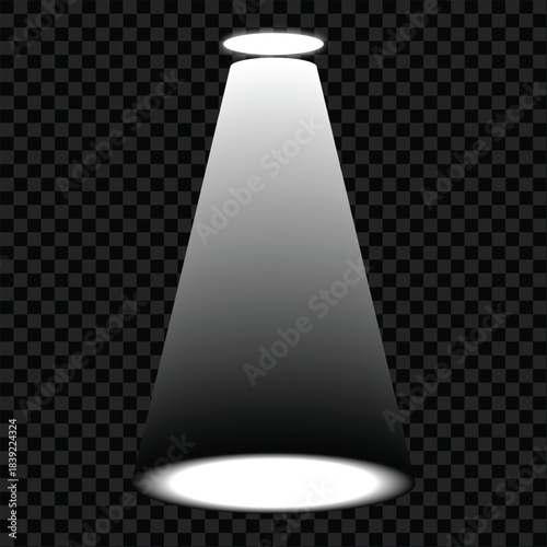 Single Spotlight Illuminating a Dark Empty Stage
