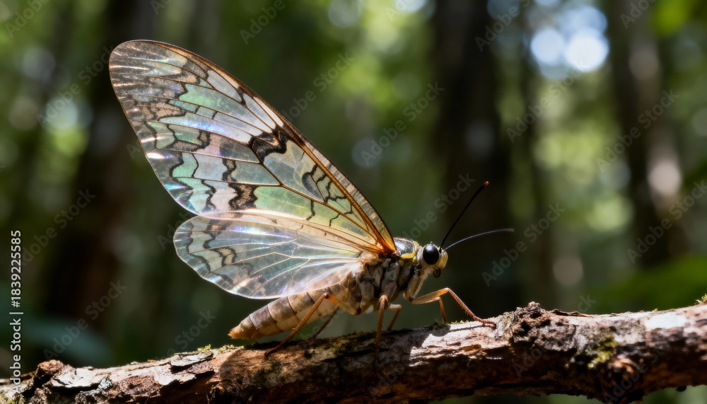 Obraz premium Ultra-Detailed Macro Insect — Vibrant Wings, Exotic Species & Extreme Close-Up Photography