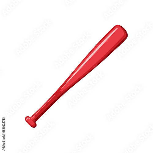 Vivid Red Baseball Bat Sports Equipment for Playful Game Day Competition