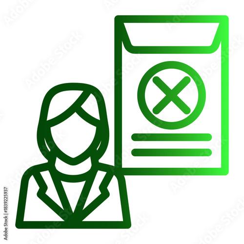 Personal Profile Resume Curriculum Vitae Icon from Curriculum Vitae Icon Collection (Outline Gradient style)