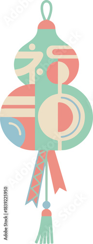 Geometric Gourd Ornament