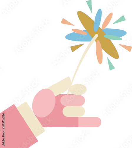 Hands holding sparklers