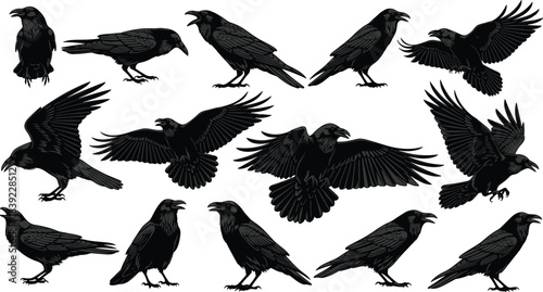 Flexible pole dancer silhouettes vector set, diverse women performing acrobatic splits and poses on a vertical pole, artistic fitness routine, flat black icon.