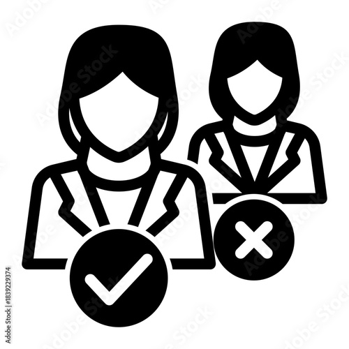 Employee Selection Worker Businessman Icon from Curriculum Vitae Icon Collection (Mixed style)