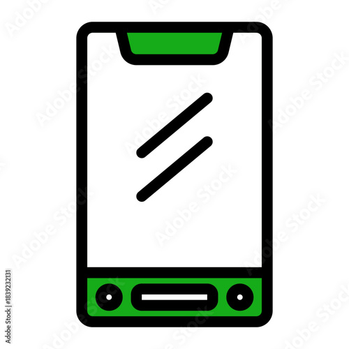 Mobile Phone Telephone Call Icon from Curriculum Vitae Icon Collection (Outline Color Lineal style)