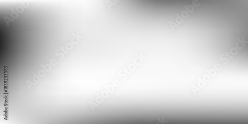 Silver background with metal mirror texture. Chrome gradient surface with simple abstract light ball. vector ilustration