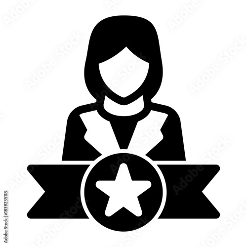 Testimonial Feedback Star Rating Icon from Curriculum Vitae Icon Collection (Glyph style)