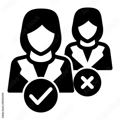 Employee Selection Worker Businessman Icon from Curriculum Vitae Icon Collection (Glyph style)