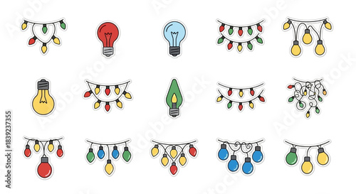 Festive String Lights Collection A Vibrant Assortment of Colorful and Classic Illumination