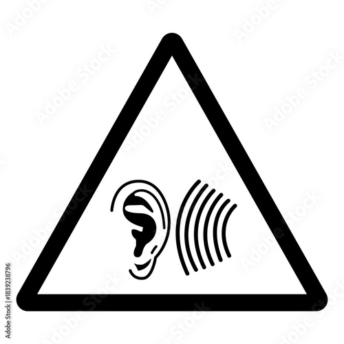 High Noise Area Symbol Sign ,Vector Illustration, Isolate On White Background Label.EPS10