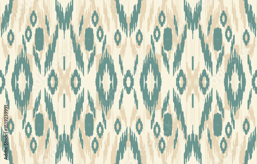 Ethnic abstract ikat art. Aztec ornament print. geometric ethnic pattern seamless  color oriental.  Design for background ,curtain, carpet, wallpaper, clothing, wrapping, Batik, vector illustration.