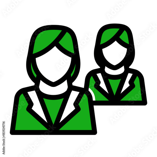 Team Network Members Join Icon from Curriculum Vitae Icon Collection (Glyph Color Lineal style)