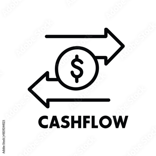 Cash Flow and Financial Transaction Icon