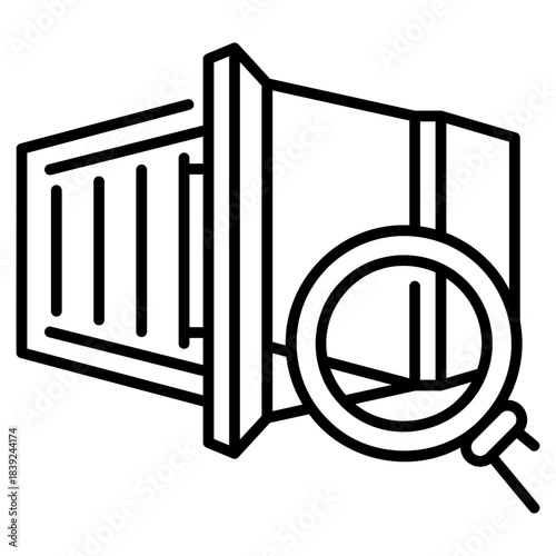 Cargo Manifest line icon style