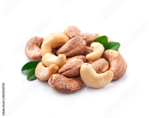 Roasted cashew with leaves