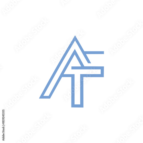 Free Download AF letter logo from the combination of letter A and F with strong lines - GFXLoad