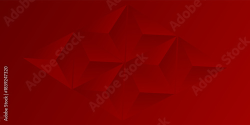Red polygonal space for your design, or space for headline or product. Low Poly. Mesh of triangles. Red texture.