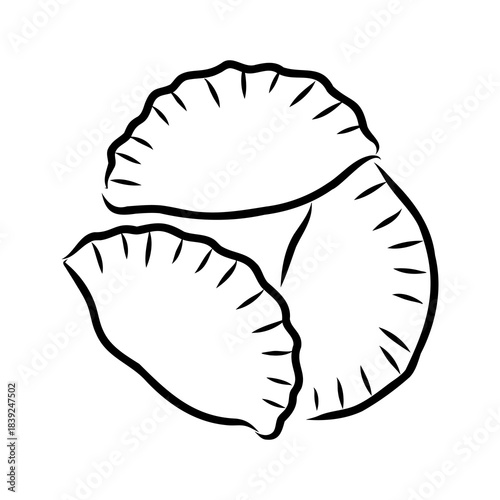 varenik, vector sketch