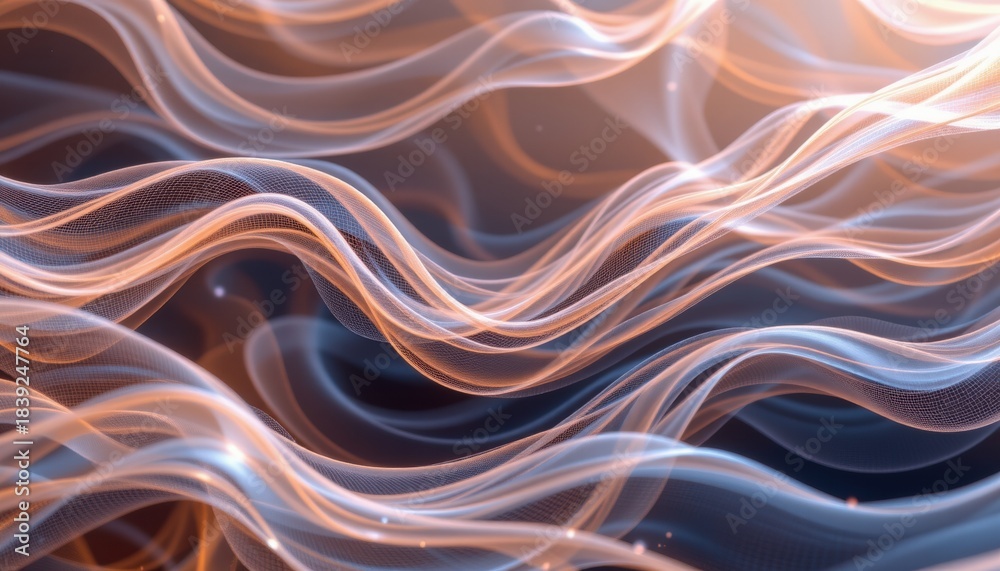 Fototapeta premium Create an abstract image featuring flowing, wavy lines that are subtle and create a soft