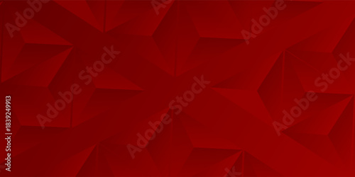 Red polygonal space for your design, or space for headline or product. Low Poly. Mesh of triangles. Red texture.