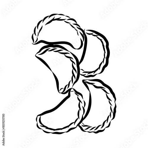 varenik, vector sketch