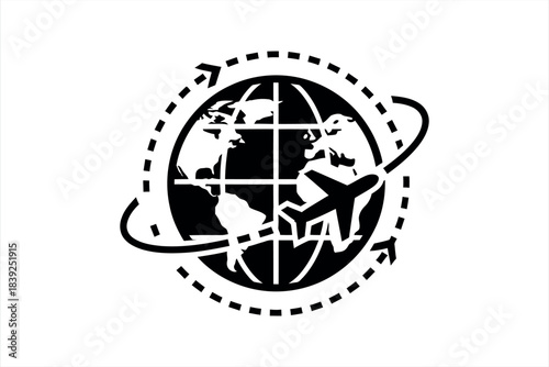 Global Travel and Aviation Icon