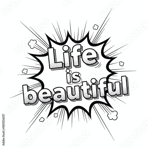 Positive quote comic-style design