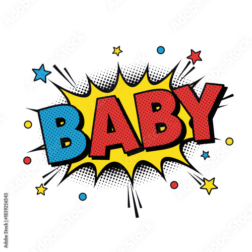 Baby pop art word design